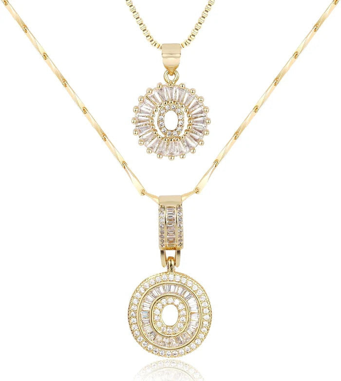 🎁 New Release Mother's Day Gift - 50% Off - Set of 2 - Initial Letter Pendant Necklace